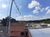 Budynki strzelnicy w budowie