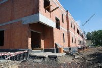 Budynki strzelnicy w budowie