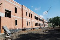 Budynki strzelnicy w budowie