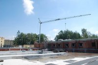 Budynki strzelnicy w budowie