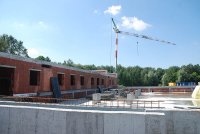 Budynki strzelnicy w budowie