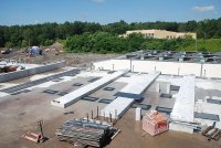 Budynki strzelnicy w budowie