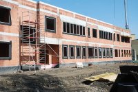 Budynki strzelnicy w budowie